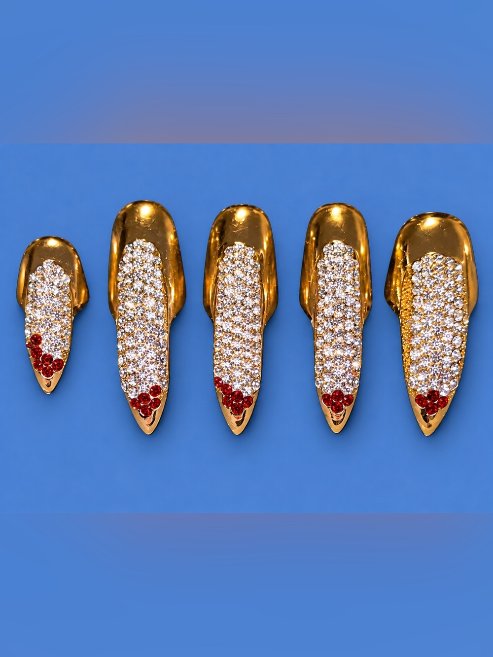 Luxury Gold & Garnet Finger Claws